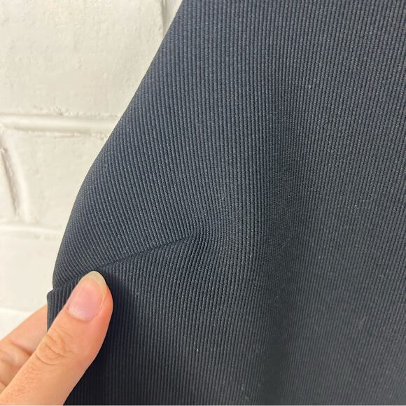 Express Black Ribbed High Neck Envelope Skirt Dress Size 8 - Picture 6 of 9